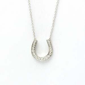 TIFFANY Authentic Silver Diamond Horseshoe Necklace
